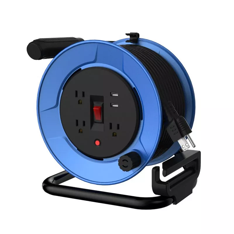 III decursibus Plastic Usb2.4a Cord Reel 50ft Cum ONERO Praesidium