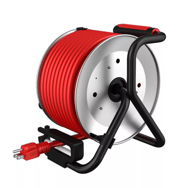 4 Outlets Metal Cord Reel 50ft