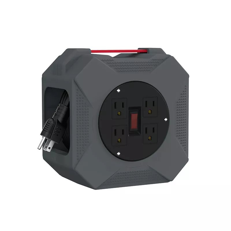 4 Outlets Plastic Cord Reel 45ft 4 Outlets Plastic Cord Reel 45ft